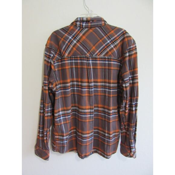 CQR Men's Multicolor Plaid Flannel Collar Button Size XL Cotton Shirt - Picture 2 of 4